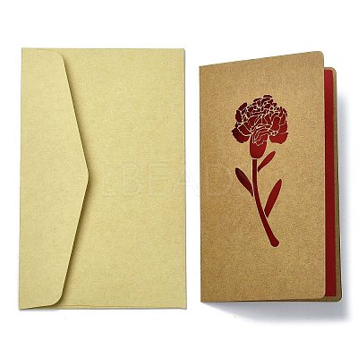 Kraft Paper Greeting Cards AJEW-L093-01B-1