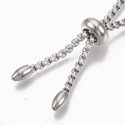 Tarnish Resistant Adjustable 304 Stainless Steel Slider Bracelets Making X-STAS-T050-030P-1