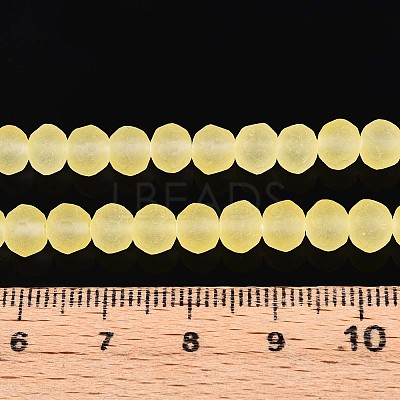 Baking Paint Frosted Glass Beads Strands FGLA-N003-6mm-08-1