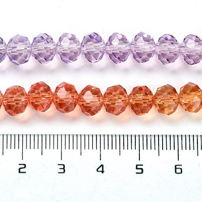 Transparent Painted Glass Beads Strands LS-DGLA-A034-T8mm-A12-1