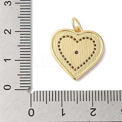 Rack Plating Brass & Cubic Zirconia Pendants X-KK-L216-053G-1