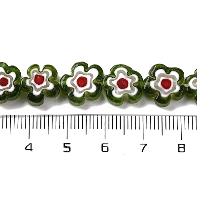 Handmade Millefiori Lampwork Beads Strands LAMP-G164-03K-1