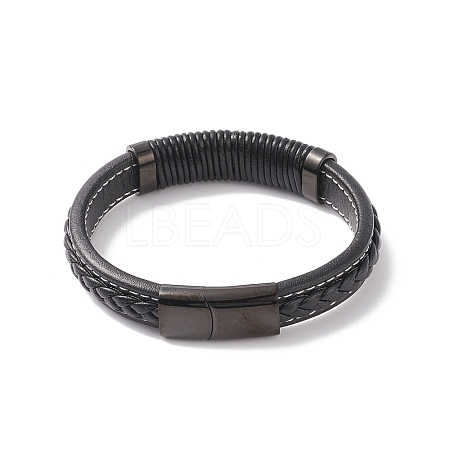 Leather Cord Bracelets BJEW-E345-09B-1