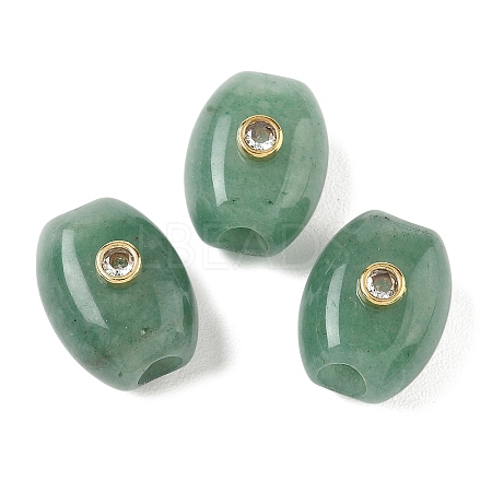 Natural Green Aventurine European Beads GG-CBA105B-02G-G-1