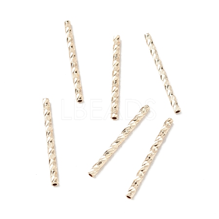 Rack Plating Brass Straight Tube Beads KK-WH0061-03C-G-1