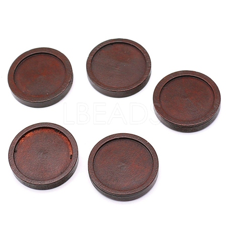Natural Wood Cabochon Settings LS-WOOD-WH0115-37C-F-1