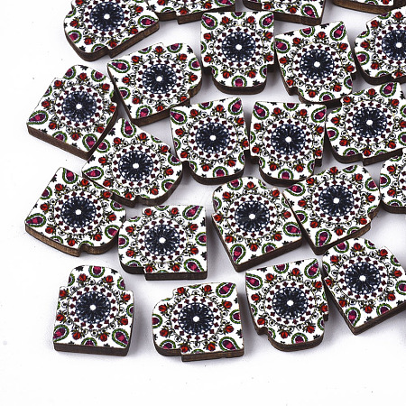 Printed Basswood Cabochons X-WOOD-S045-091-1