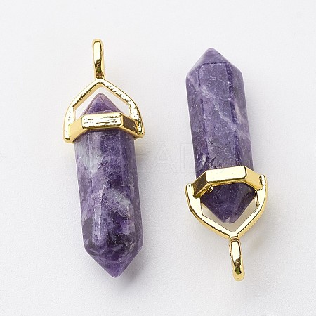 Natural Charoite Pointed Pendants X-G-G902-A03-1