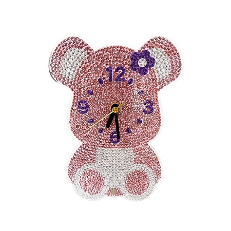 Animal DIY Diamond Painting Clock Kits for Starter PW-WG68131-01-1