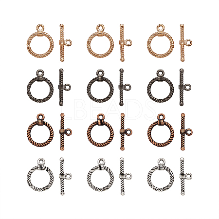 Tibetan Style Alloy Toggle Clasps PALLOY-TA0020-01-1