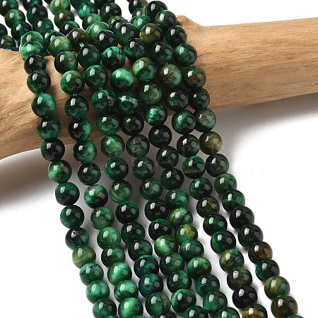 Dyed Natural Tiger Eye Beads Strands X-G-G102-A01-02-1