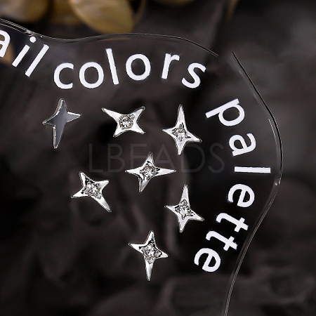 Star Alloy Rhinestone Cabochons MRMJ-WH0075-114-05-1