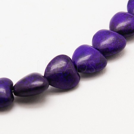 Heart Synthetic Turquoise Beads Strands X-TURQ-I019-12mm-03-1