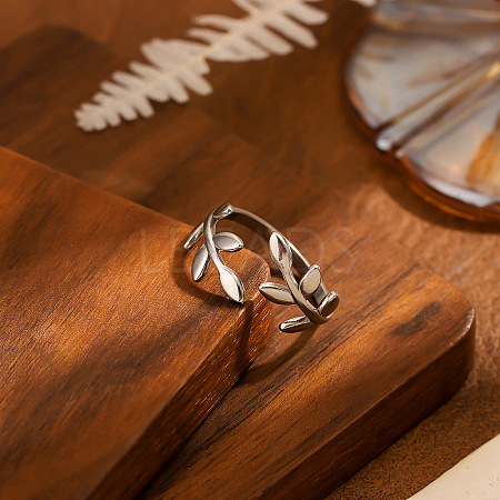 304 Stainless Steel Cuff Open Rings WG6616C-02-1