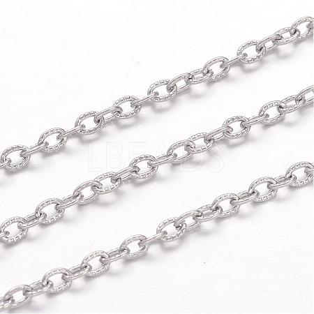 304 Stainless Steel Cable Chains CHS-K004-06P-0.6mm-1