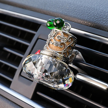 Glass Empty Refillable Perfume Bottles Car Air Vent Clips PW-WG75493-07-1