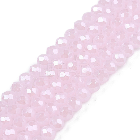 Electroplate Glass Beads Strands EGLA-A044-J4mm-A02-1