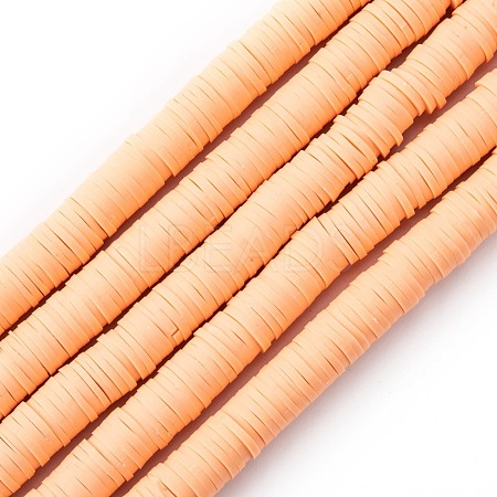 Handmade Polymer Clay Beads Strands CLAY-R089-8mm-Q090-1