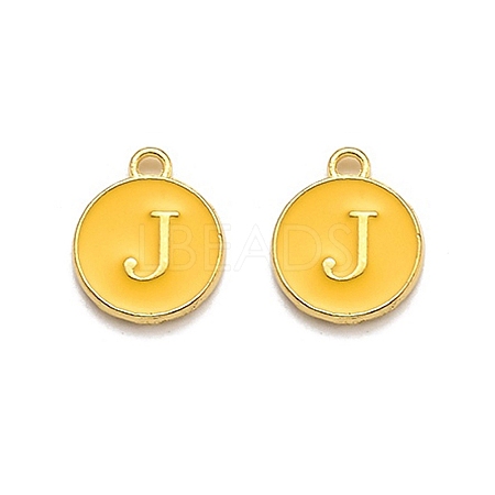 Golden Plated Alloy Enamel Charms LS-ENAM-Q437-13J-1