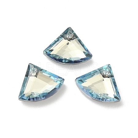 Electroplated Glass Pendants EGLA-M029-03-04-1