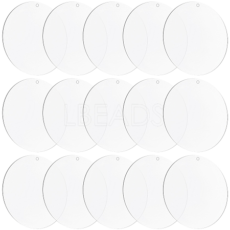 20Pcs Transparent Acrylic Big Pendants FIND-SP0005-61-1