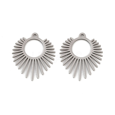 201 Stainless Steel Pendants STAS-U052-02E-P-1