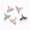 Alloy Enamel Pendants X-PALLOY-F224-04G-1