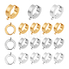 Unicraftale 18Pcs 3 Colors 201 Stainless Steel Huggie Hoop Earrings Findings STAS-UN0056-83-1