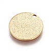 Ion Plating(IP) 304 Stainless Steel Textured Pendants X-STAS-I098-01-15mm-G-1