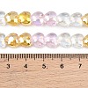 Electroplate Transparent Glass Beads Strands GL-CBADAFE-01A-5