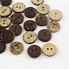 2-Hole Flat Round Coconut Buttons BUTT-R035-005-1