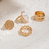 4Pcs Alloy Finger Rings Sets WG7802C-16-5