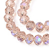 Electroplate Glass Beads Strands EGLA-A034-T2mm-L22-3