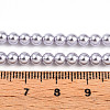 Baking Paint Pearlized Glass Pearl Bead Strands HY-N002-4mm-A04-5