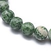 Natural Green Spot Jasper Bead Stretch Bracelets X-BJEW-K212-A-017-3