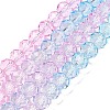 Transparent Painted Glass Beads Strands DGLA-A034-T8mm-A22-2