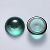 Transparent Spray Painted Glass Cabochons GLAA-S190-013B-E01-2