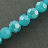 Electroplate Glass Beads Strands EGLA-R018-8mm-6-2