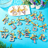 Alloy Resin Polygon Keychains KEYC-TADJ0002-03G-Q-3
