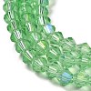 Transparent Electroplate Glass Beads Strands EGLA-A039-T2mm-L24-3