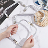 Aluminum Purse Making Kiss Clasp Locks U-Shaped Handles Frame Purse Replacements for DIY Sewing Craft Handles Accessories FIND-WH0290-83-4