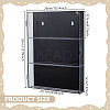3-Tier Rectangle Wall Mounted Acrylic Baseball Card Display Cases with Magnetic Lid ODIS-WH0331-19B-3