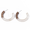 Resin & Walnut Wood Stud Earring Findings RESI-R425-01-A03-1