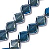 Electroplate Glass Beads Strands EGLA-L032-PL02-1
