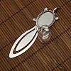 25x18mm Oval Glass Cabochon Cover for Antique Silver DIY Alloy Portrait Bookmark Making DIY-X0121-AS-NR-3