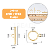 DICOSMETIC 20 Sets Eco-friendly Brass Toggle Clasps KK-DC0002-29-2