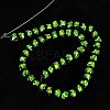 Glow in the Dark Luminous Style Handmade Silver Foil Glass Round Beads FOIL-I006-8mm-03-3