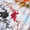 Peony Polyester Embroidery Ornament Accessories PATC-WH0008-04C-4