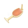 Brass Enamel Pendants KK-U062-02B-03-2