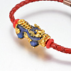 PU Leather Cord European Style Beaded Bracelets BJEW-L639-09-2
